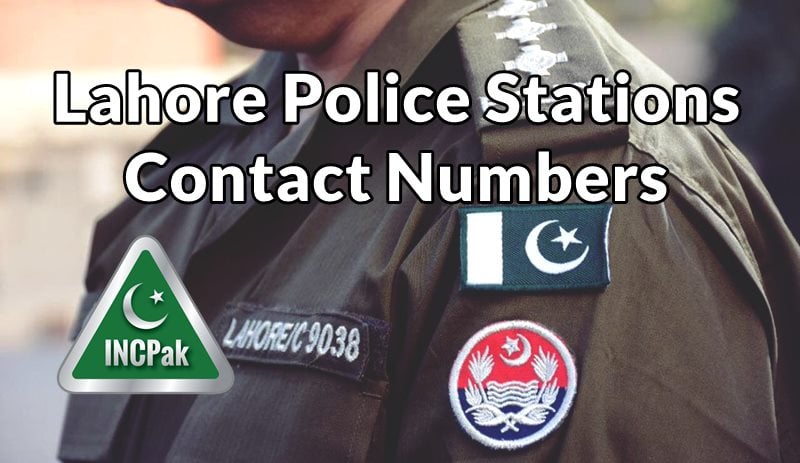 Lahore Police Contact Numbers