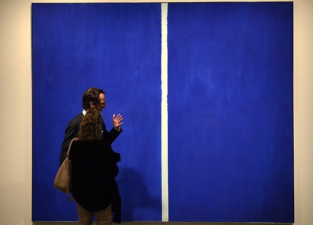 "Onement VI" by Barnett Newman is on dis