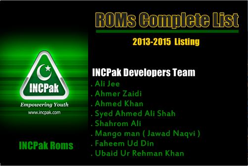 INCPak ROMS