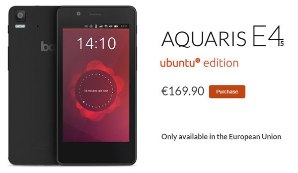 Ubuntu Aquaris E4s