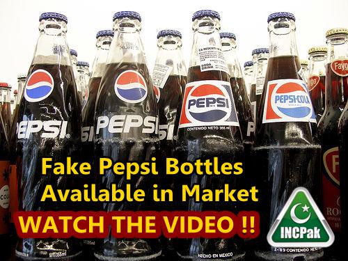 Fake Pepsi bottles