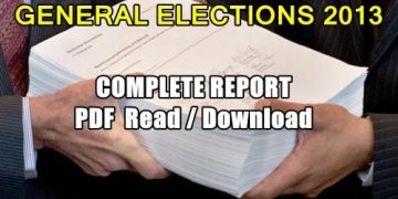 FINAL REPORT OF THE GENERAL ELECTIONS 2013