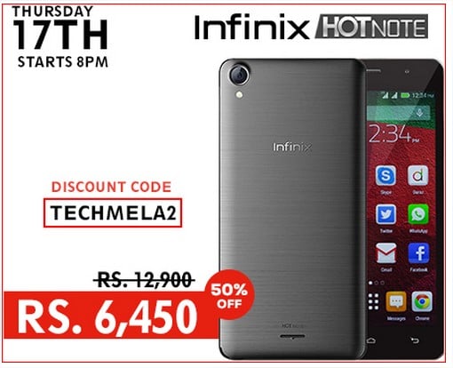 Infinix Hot Note discount offer 