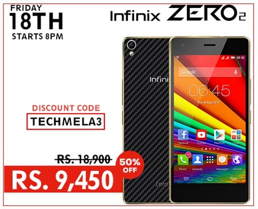 Infinix Zero 2 50% discount offer