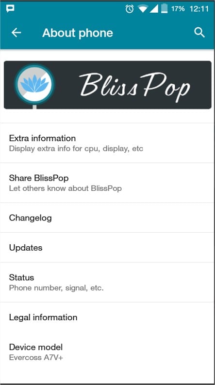 BlissPop v 3.5 Rom for QMobile Noir i7