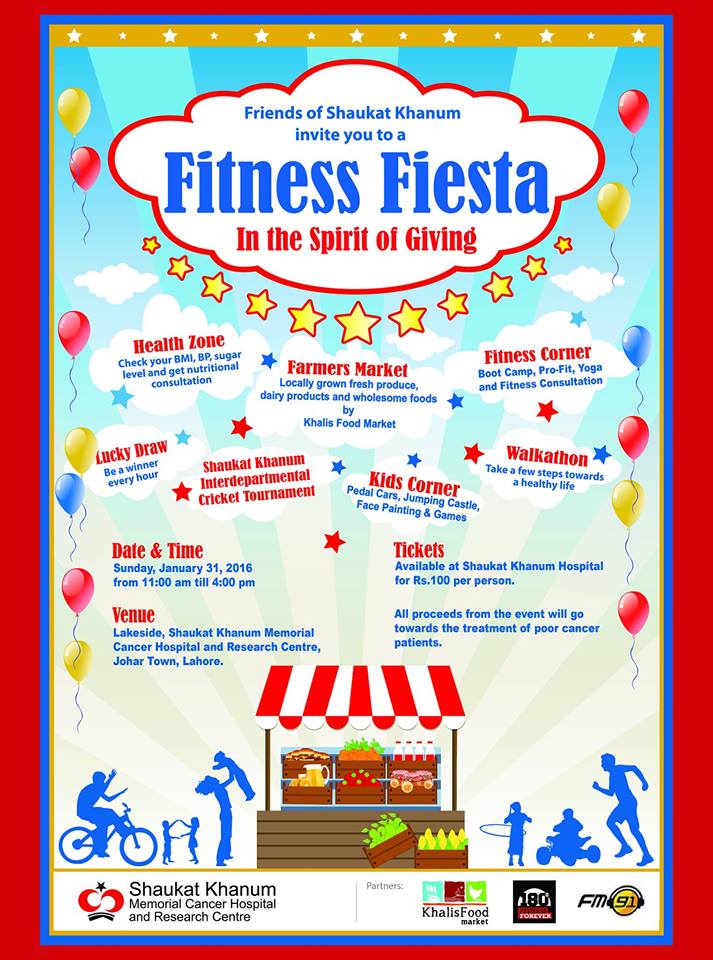 Shaukat Khanum to host Fitness Fiesta on 31st January
