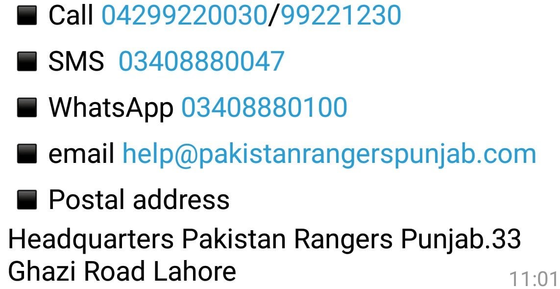 Rangers Helpline