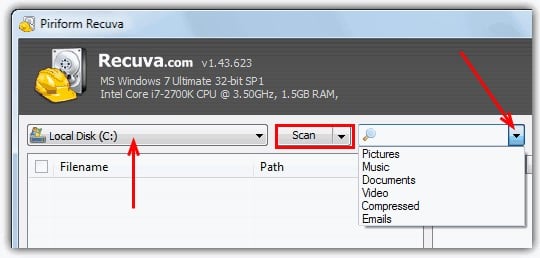 Recuva Free Software