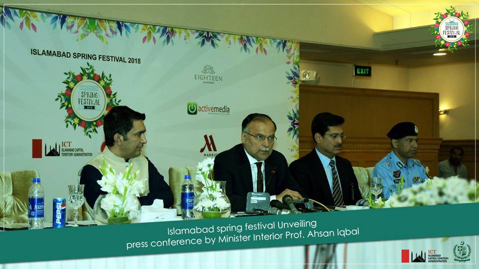 Islamabad Spring Festival unveiling press conference by Minister for Interior Prof. Ahsan Iqbal