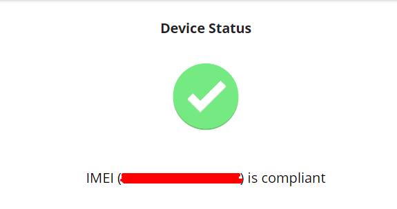 Compliant IMEI