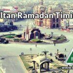 Multan Ramadan Timings 2018