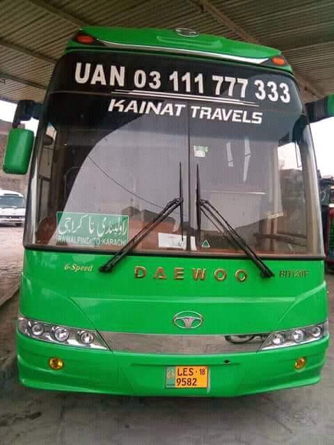 Kainat Travels - Rawalpindi to Karachi Bus Service 