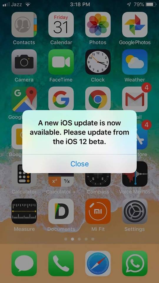  iOS 12 beta