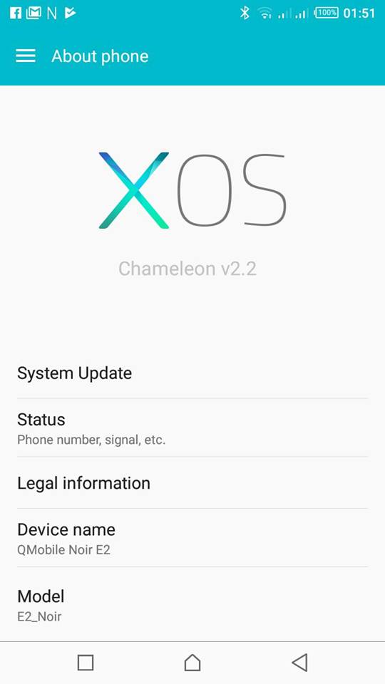 XOS chameleon 2.2 Rom for QMobile Noir E2