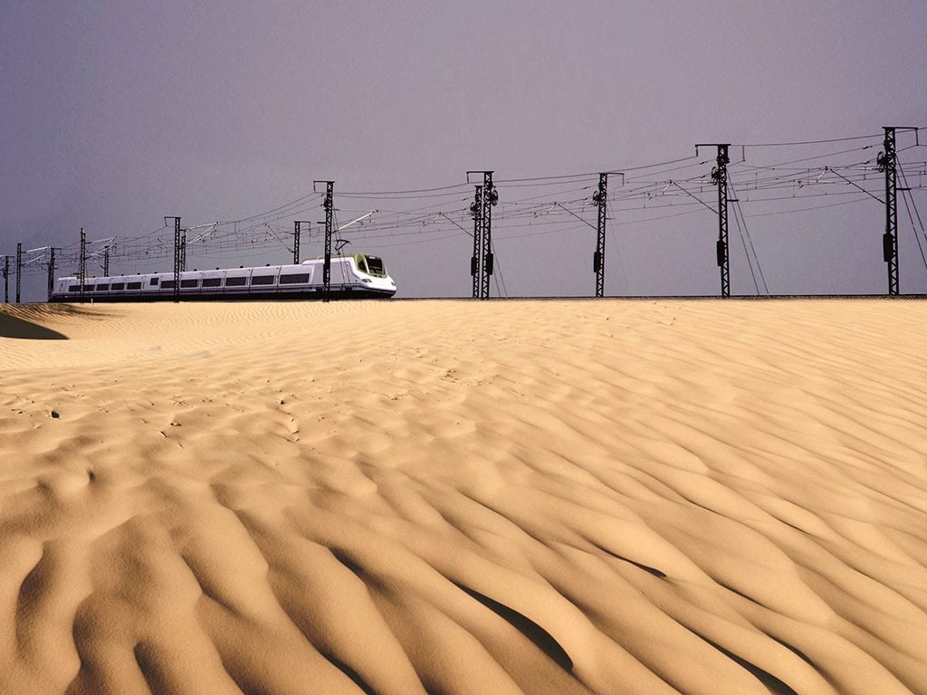 First Flight of Saudi Arabia High Speed Railway Haramain