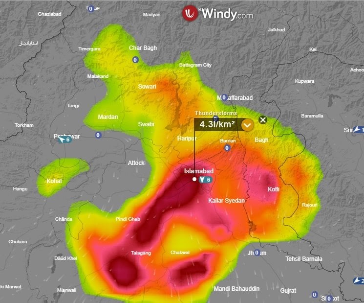 Weather update: Thunderstorm expected to hit Islamabad and Rawalpindi