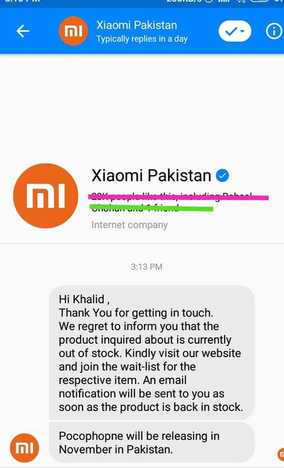 Xioami Pakistan confirms Pocophone F1 to released in November