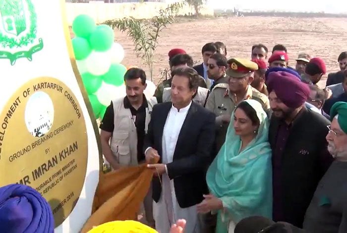 PM Khan lays foundation Stone of Kartarpur Corridor