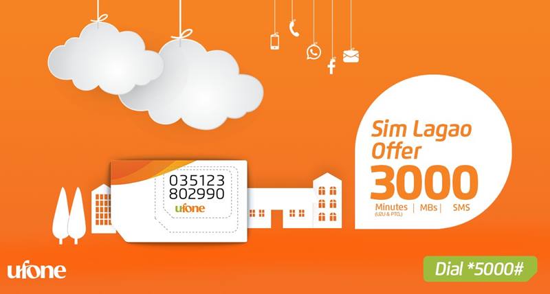Ufone SIM Lagao Offer: Free Minutes,MBs, SMS