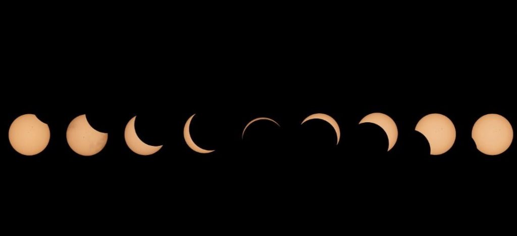 Annular Eclipse of Sun on 26 December 2019