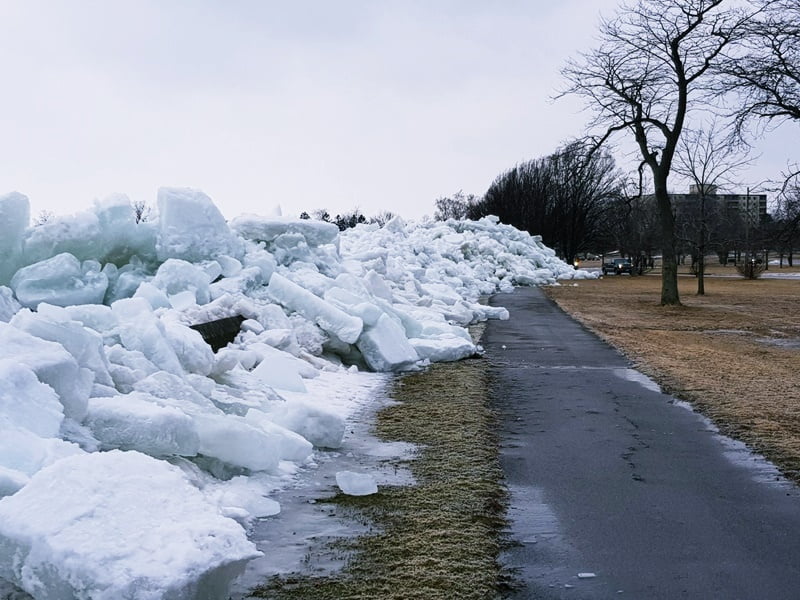 They mostly occur when ice begins to weaken and break up in early spring