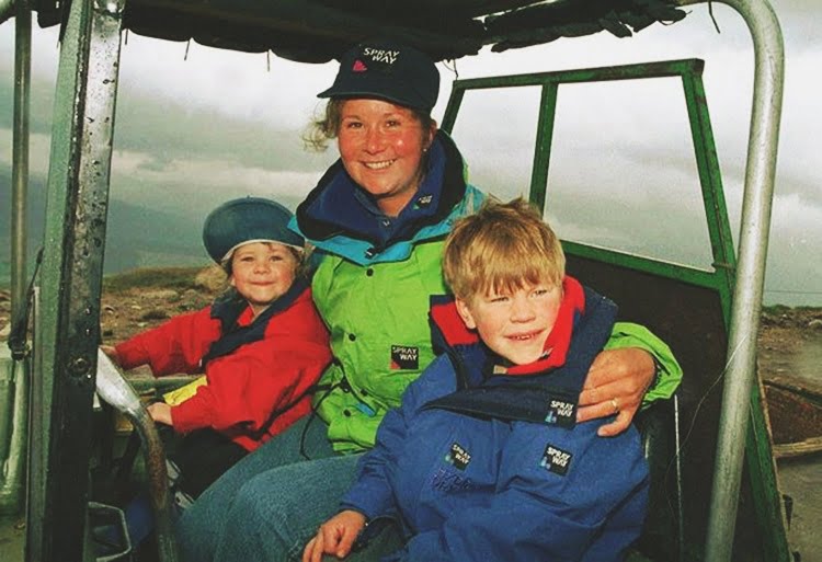 Alison Hargreaves with her kids Tom Ballard and Kate Ballard