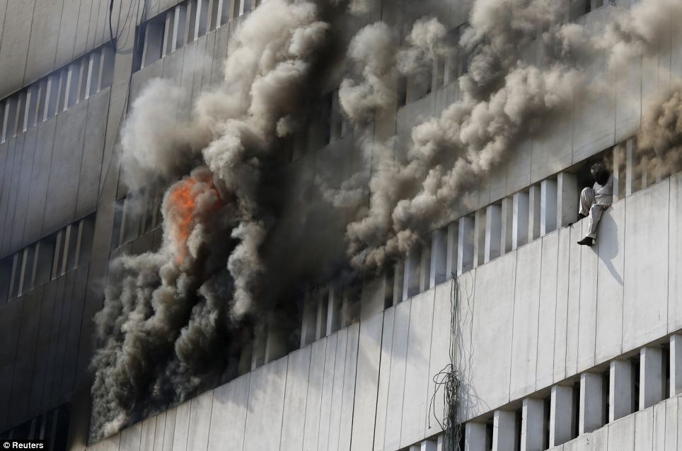Government Building caught fire in New Delhi