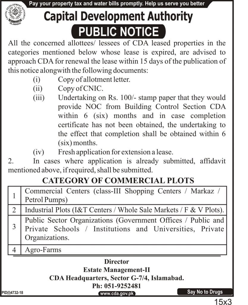 CDA public Notice 