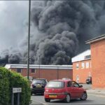Three huge explosions in Derby, UK