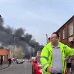 Derby Explosion Roads Closed Train and bus routes disrupted