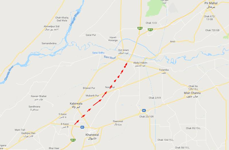 The remaining section to be completed soon between Khanewal to Abdul Hakeem 