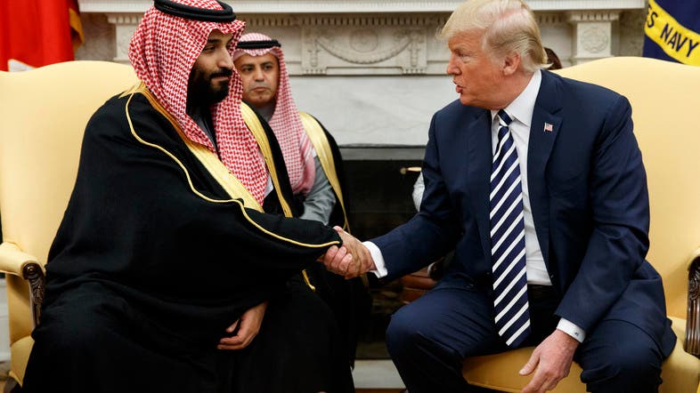 Saudi Crown Prince Mohammed bin Salman shakes hands with US President Donald Trump. (File photo: AP)