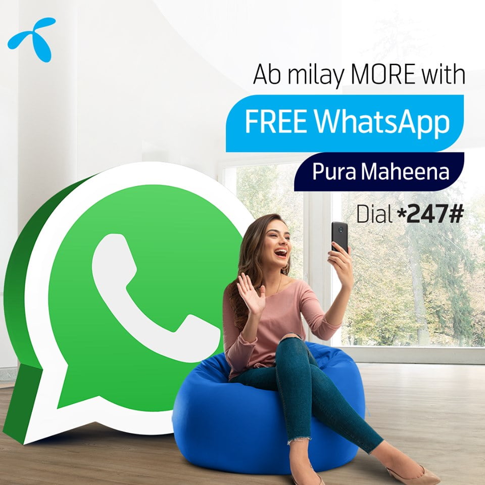 Telenor Free WhatsApp Offer 2019