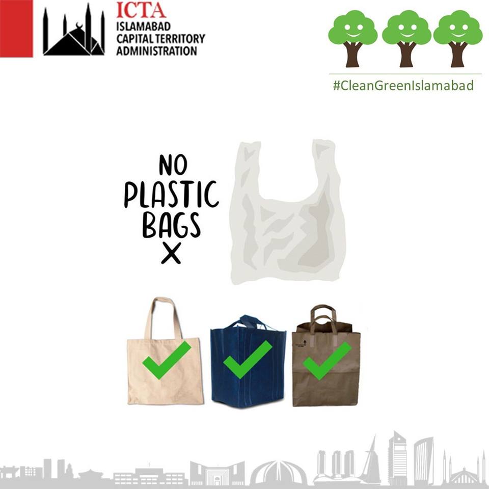 SAY NO TO PLASTIC BAGS: CLEAN AND GREEN ISLAMABAD 