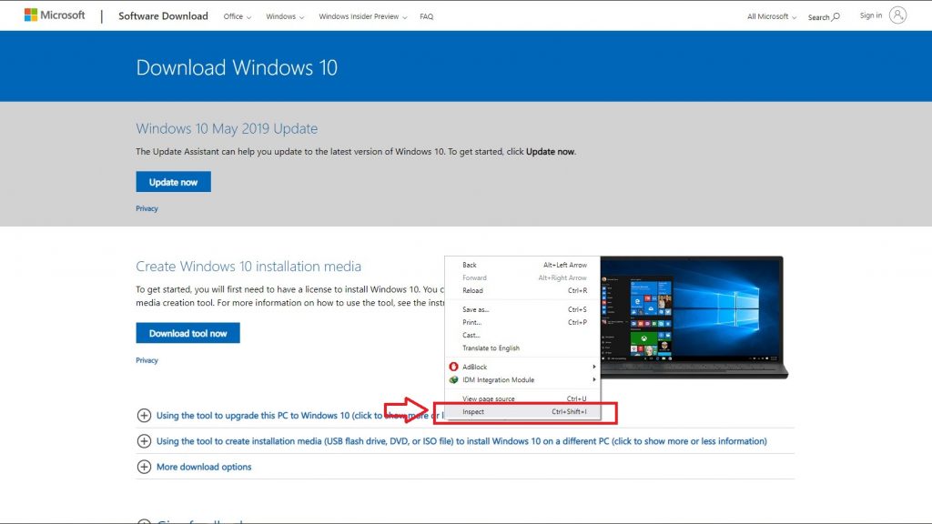 How to download Windows 10 ISO directly from Microsoft