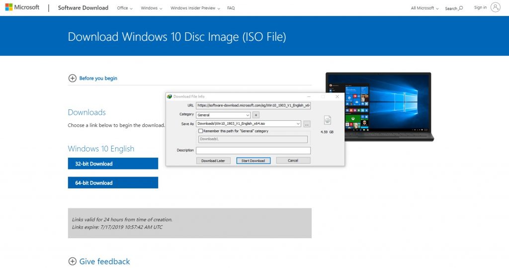 How to download Windows 10 ISO directly from Microsoft