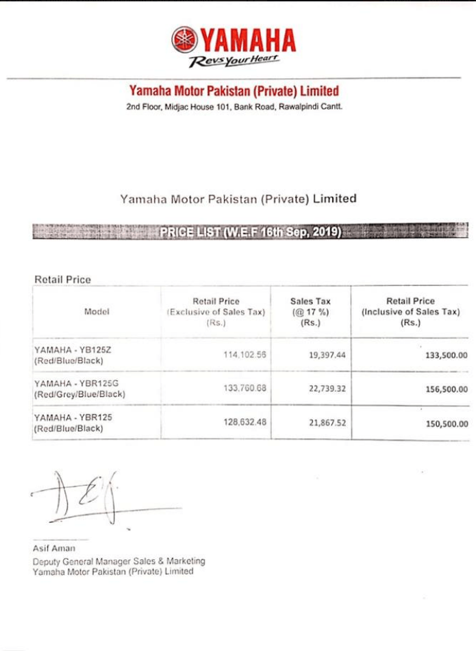 Yamaha Bikes Prices in Pakistan Increased [September 2019]
