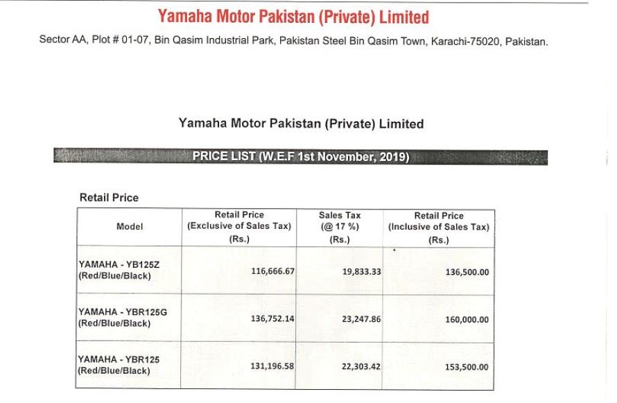 Yamaha jacks up motorbikes prices 