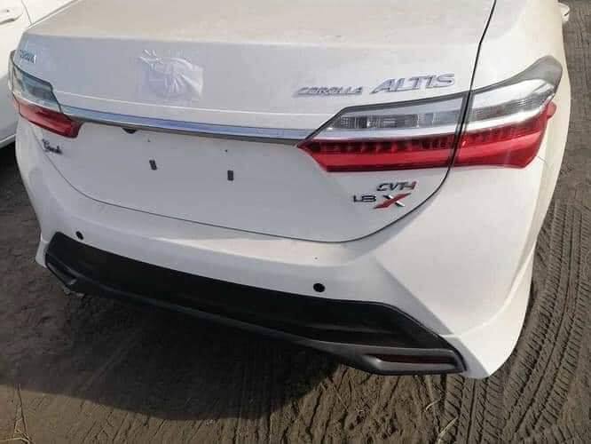 Rear view of the 2020 Toyota Corolla Altis X