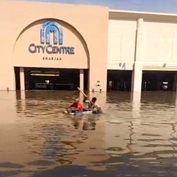 Heavy rainfall in Dubai Airport Flooded flights affected