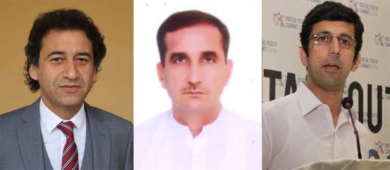 Three Ministers Atif Khan Tarakai Shakeel Ahmad Mehmood Khan