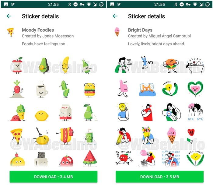 WhatsApp beta Animated Stickers New Features Feature Stickers Dark Mode