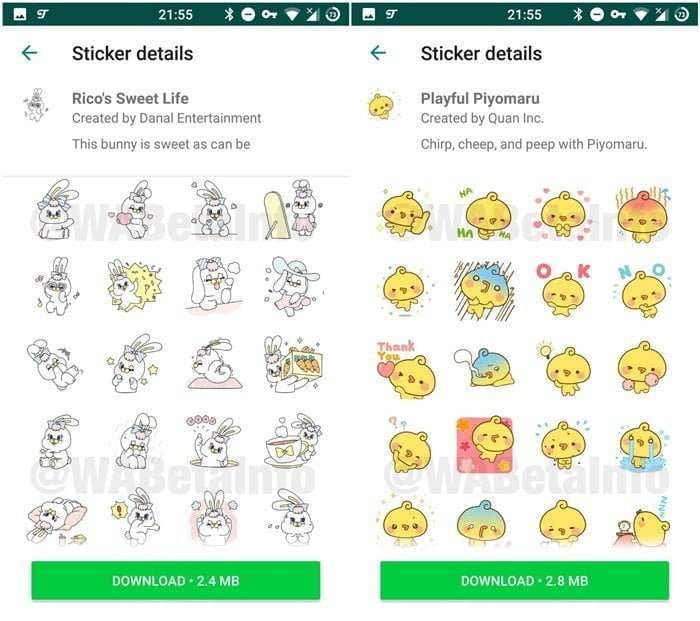 WhatsApp beta Animated Stickers New Features Feature Stickers Dark Mode