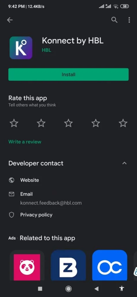 HBL Konnect app