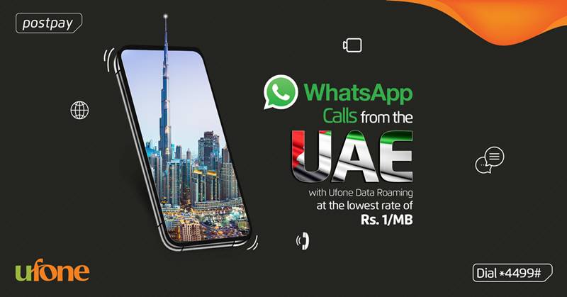 Ufone launches data roaming bucket for customers in UAE