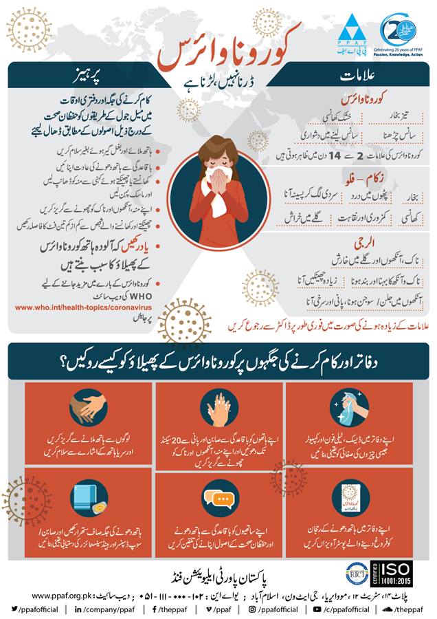 awareness campaign on Coronavirus in Urdu (PPAF) 