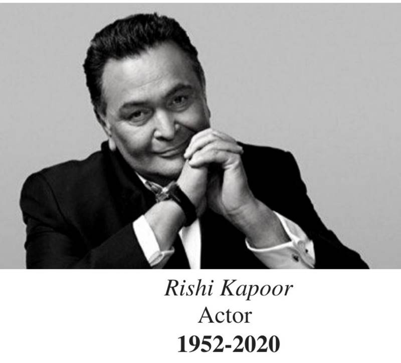Bollywood veteran actor Rishi Kapoor passes away at 67
