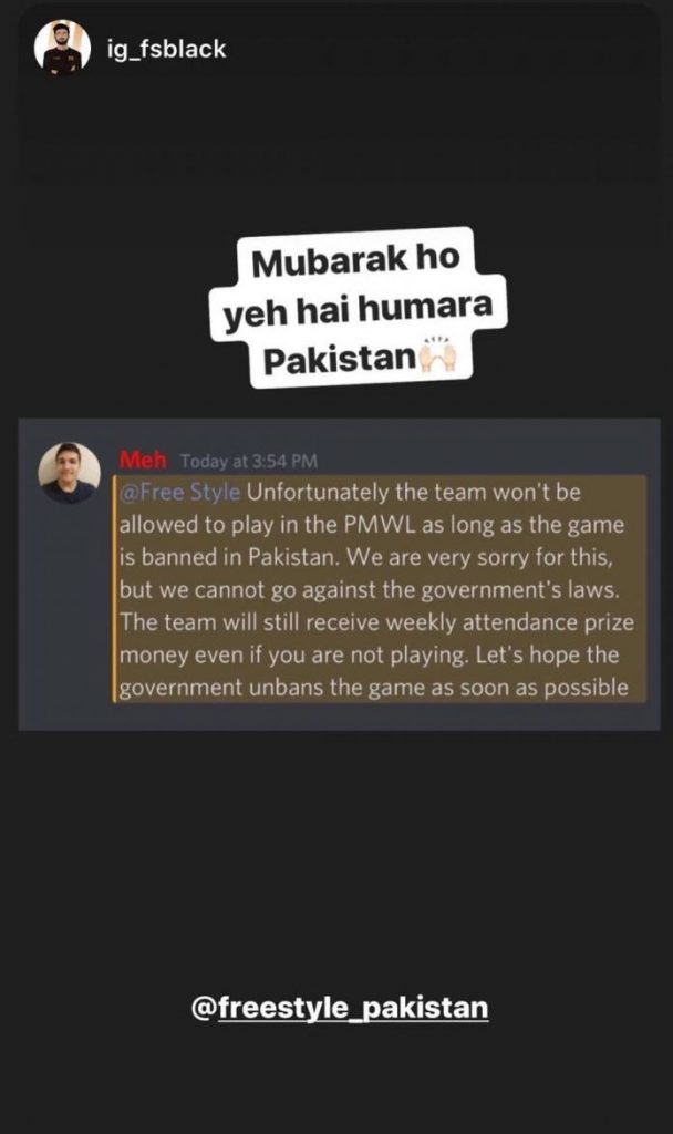 Freestyle PMWL 2020 PUBG Ban