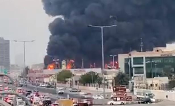 A massive fire broke out at a fruits and vegetable market in Ajman, United Arab Emirates (UAE) on Wednesday around 6.30pm local time with thick black
