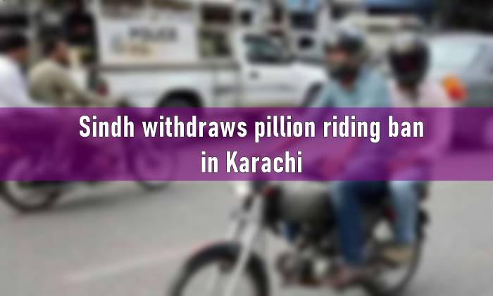 Pillion riding ban Karachi, Pillion riding, Pillion riding Karachi